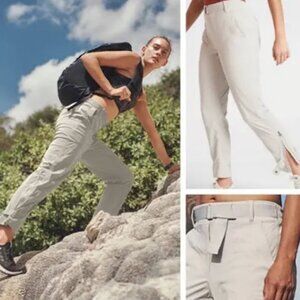 Athleta Light Grey Trekkie Lightweight Hiking Pants SIZE 12